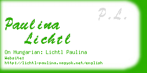 paulina lichtl business card